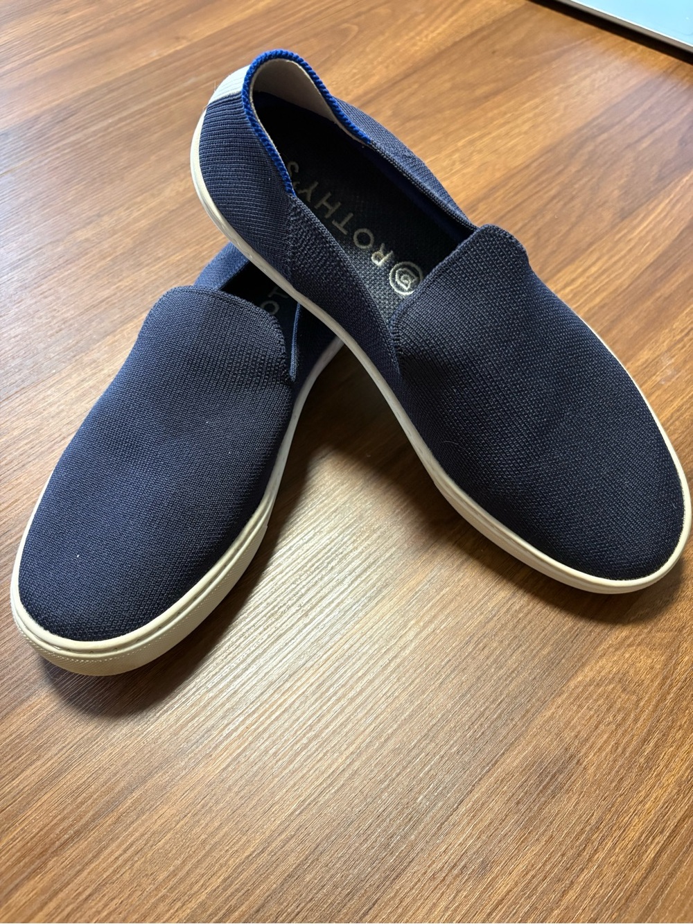 Rothy's Navy Knit Slip-On Loafers